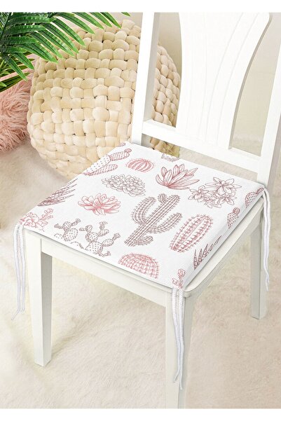 Nish & Royal Desert Plant Patterned Digital Printed Zippered Chair Cushion