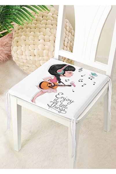 Nish & Royal Pernă de scaun modernă cu fermoar, imprimată digitală, design po...