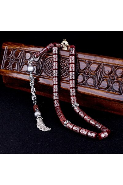 Tesbihsepetim Usta El Işçiliği Yoğun Gümüş işlemeli Kesme Model Kuka Tesbih