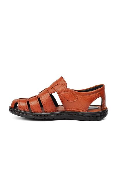 CHOPPER Orthopedix 22245 Genuine Leather Anatomical Gel Heel Spur Padded Men's Sandals