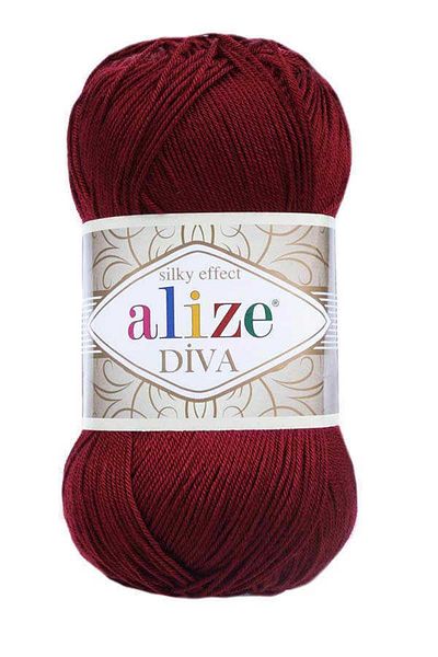 Alize Diva 57 (μπορντό) Amigurumi Χειροποίητο νήμα πλεξίματος 1 τεμάχιο