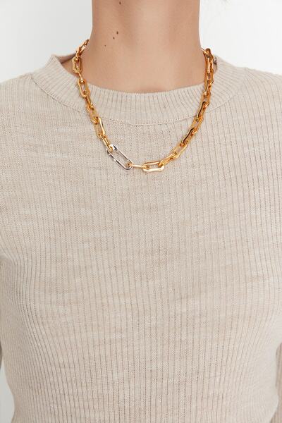 Trendyol Collection Pulover basic tricotat cu model Stone TWOAW22KZ1708