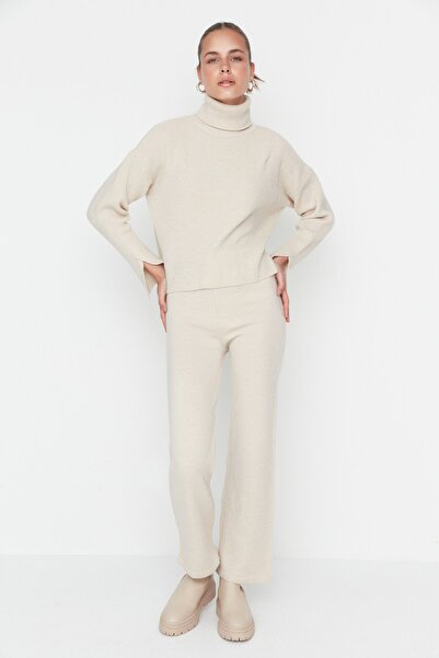 Trendyol Collection Sada pletenin s měkkou texturou – kámen, Twoaw22Au0312