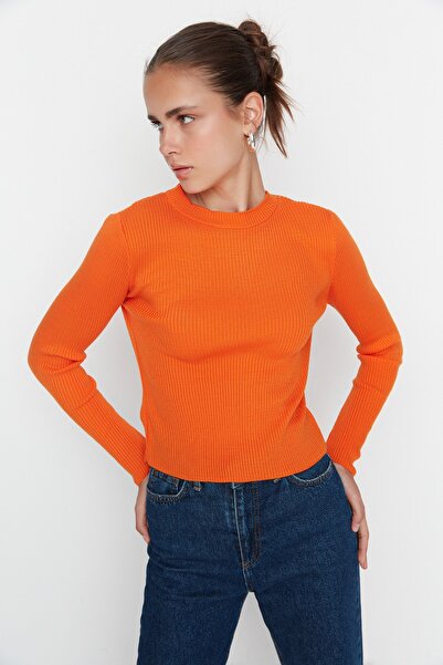 Trendyol Collection Pullover - Orange - Regular Fit
