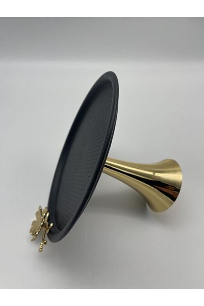 Elzem Decorative Black Color Footed Cake Presenter Cake Stand Luxury with Butterfly Accessory