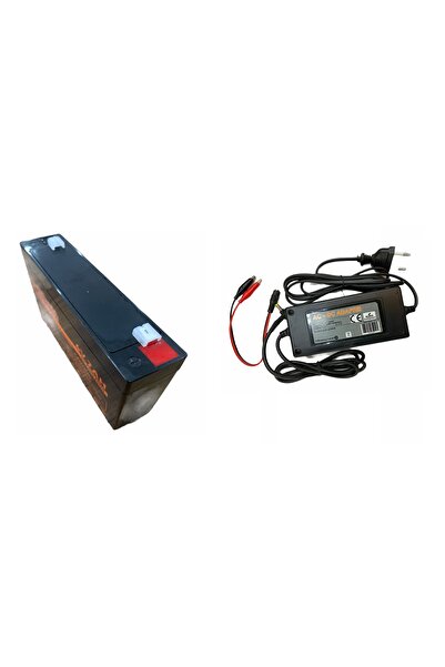 ATAELEKTRONİK Aliş Uyumlu 6v 7ah 20hr 6 Volt 7 Amper Akü + 6 Volt Şarj Cihazı...