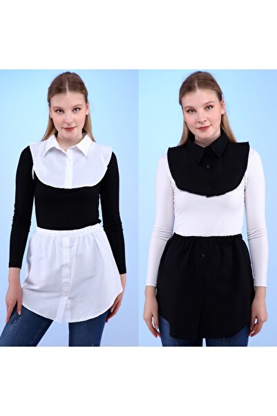 isbays Tesettür Gömlek Yaka Boyunluk + Kurtarıcı Etek 2 Li Paket 4 Ürün