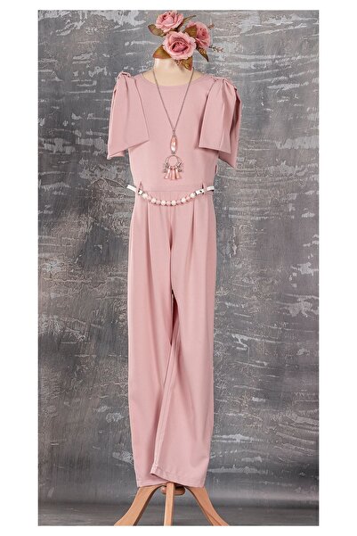 Tivido Kurdaleli Kolyeli Kız Çocuk Kemerli Tulum