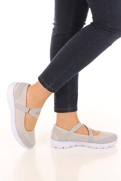 İmerShoes Γκρι ελαφριά και εύκαμπτα αθλητικά παπούτσια για γυναίκες - ευκολοφόρετα, αναπνεύσιμα, 048