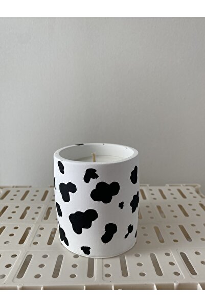 lıghts of candle handmade & 2020 Inek Desenli Beton Mumluk
