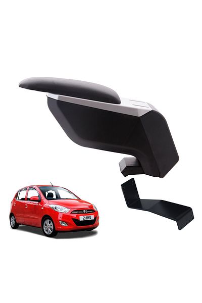 3 Tıkla Hyundai I10 2008 Armrest with Steel Foot Without Piercing Grey-black