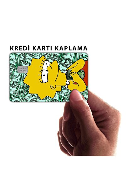 Genel Markalar Simpson Lisa Kredi Kartı Kaplama sticker