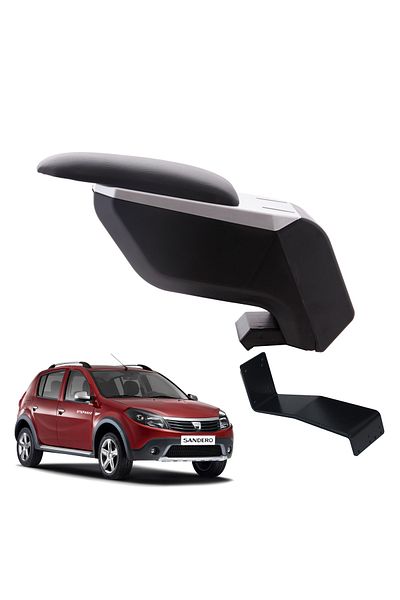3 Tıkla Dacia Sandero Stepway 2010 Grey-black Armrest Armrest with No-Punching Steel Legs