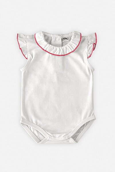 Miespiga Ruffle Collar Baby Short Sleeve Bodysuit Set of 2