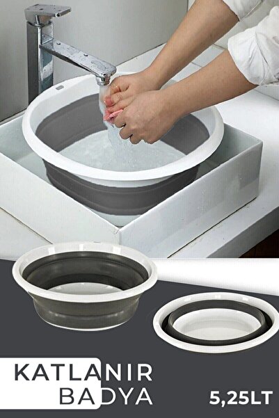 Genel Markalar Katlanır Badya Leğen Akordiyon Katlanabilir Badya kova 5,25 Lt