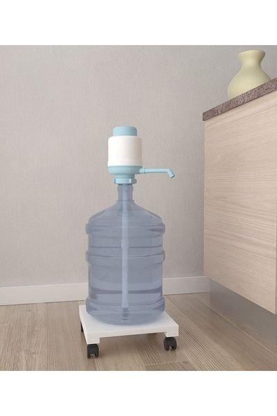 megaw Wheeled Carboy Base Tube Base Flower Pot / White
