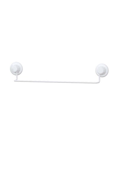 Teknotel White Long Towel Holder Drill - Vacuum, No Punching Screws! Dm260