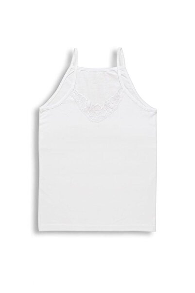 ORBİS Kadın Beyaz 3'lü  Ip Askı Güpürlü Atlet 13000-a3