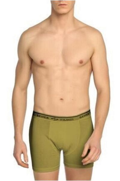 Seher   Ανδρικό Khaki Army Green Lycra Boxer 1 πακέτο
