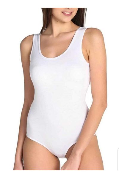 Seher Yıldız Seher Women's 3 Pack White Thick Strap Cotton Lycra Hooked Body Suit 0071