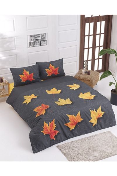 Colorpool Set cuvertură dublă cu imprimeu digital Falling Leaves