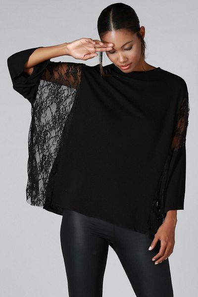 Quincey Lace Detail Knitwear Tunic