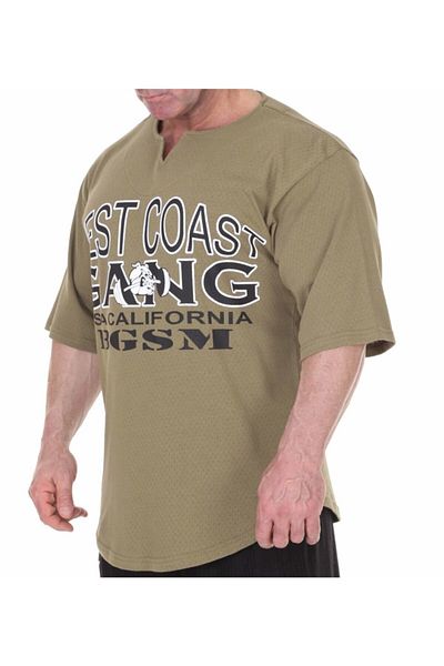 Big Sam West Coast Fitness Outdoor Training T-shirt Khaki 3283
