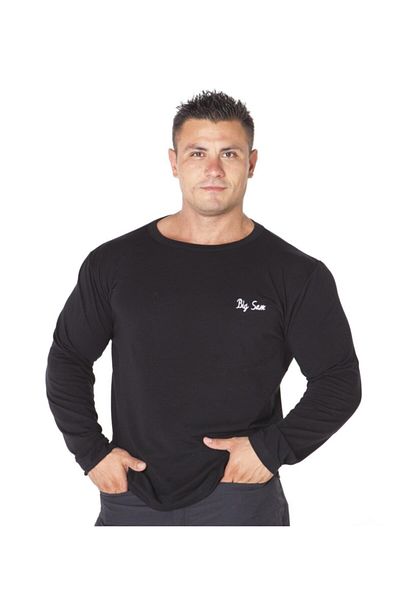 Big Sam Slim Fit Black Cotton Sweatshirt 4587
