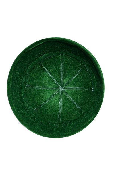 şahinbak Green Felt Skullcap, Felt Skullcap, Skullcap, Molded Skullcap T034