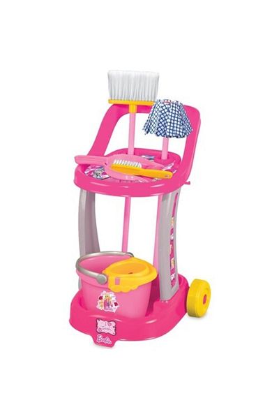 Dede Oyuncak Barbie Toy Cleaning Set with Trolley