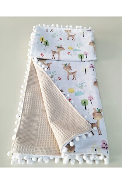 BabyLifeHome غطاء موسلين بيكيه مقاس 110x100