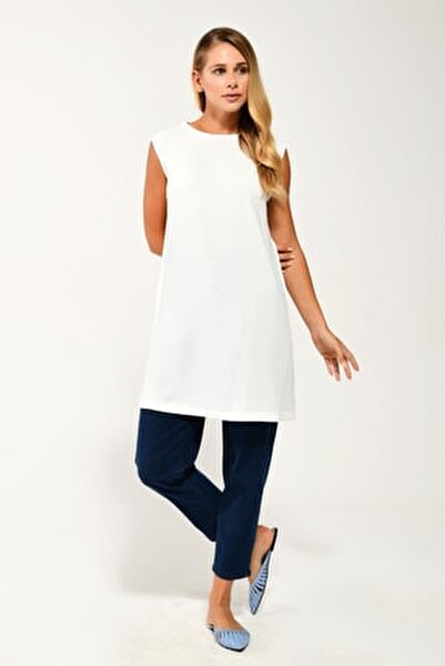 Essah Moda Kadin Beyaz Sifir Kol Iclik Tunik Me000126 Fiyati Yorumlari Trendyol