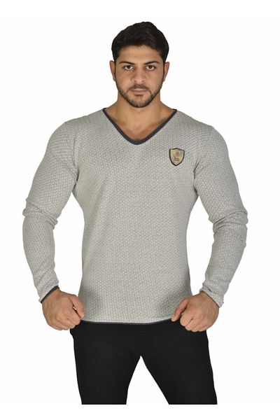 Big Sam Ecru Slim Fit Sweatshirt 4649