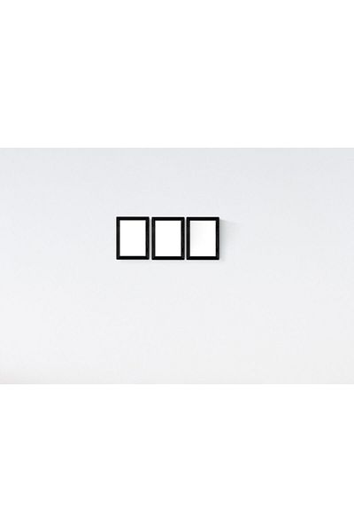 YED Frame Black Frame Set - 10X15Cm, 3 Pieces, for Photos