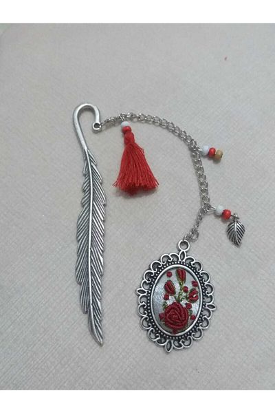 adilstore Bookmark Rococo Stitched Hand Embroidered
