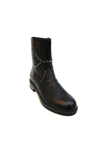 Venüs 1849908k Deri Termo Taban Siyah Kadın Bot