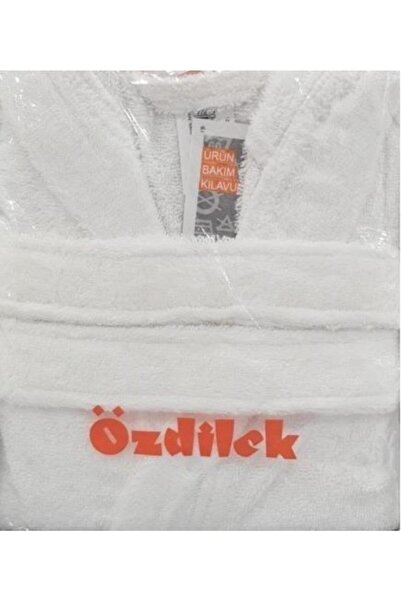 Özdilek Çocuk Bornozu Kapişonlu 1-2 Yaş Beyaz