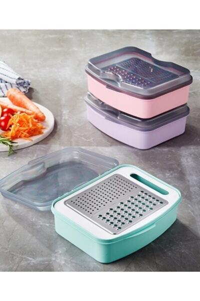 Vip Home Concept Gondol Plastik Farklı Renklerde Rendeli Saklama Kabı 1,25 lt