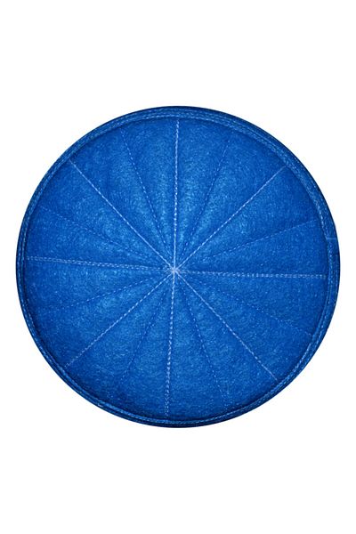 şahinbak Turquoise Felt Skullcap, Turquoise Fes, Molded Skullcap, Tweezers, T032
