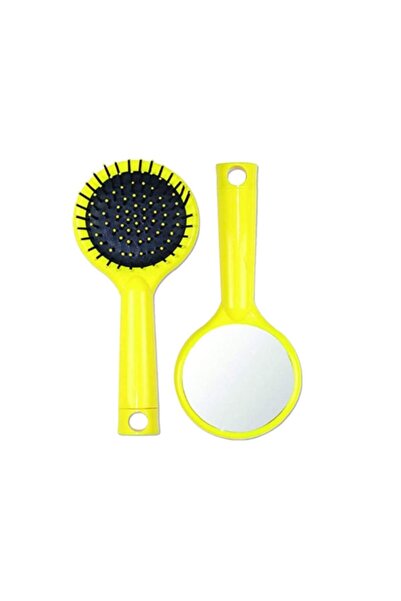 nascita Hair Brush with Mirror - Yellow