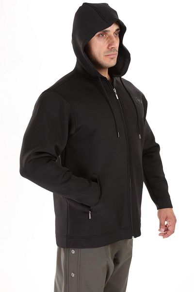 Big Sam Men's Black Hooded Sports Jacket 4069
