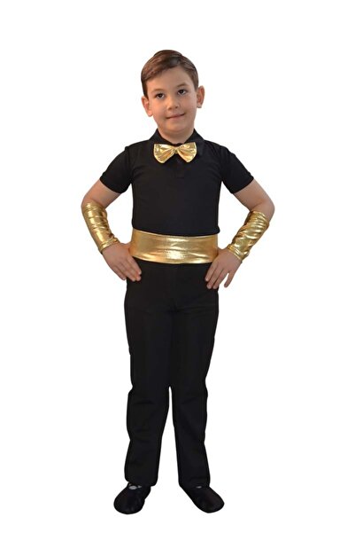 COLORKOSTÜM Siyah Iki Ip Likra Kumaş Lame Erkek Kostümü.özel Gün.gösteri Kost...