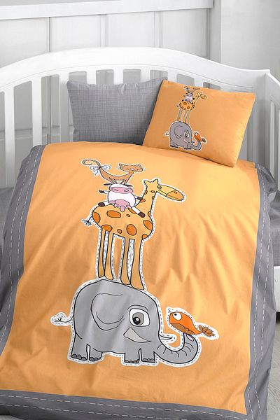 BONJARDİNHOME Digital Printed 3d Cotton Baby Bedding Set