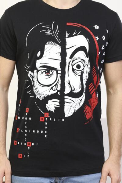 Crazy La Casa De Papel Profesor Maska Muška Majica