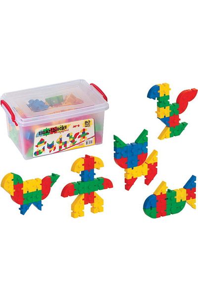 DEDE Smart Blocks Small Box (80 Pieces) - Educational Toy Lego- 3142