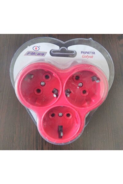 Akım Kırmızı Golyat Üçlü Grup Priz