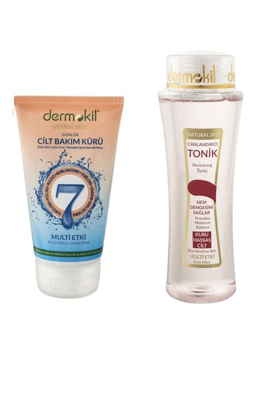 Dermokil 7 Effective Skin Care Cure 150ml and Dry Skin Tonic 200ml Set of 2 8...