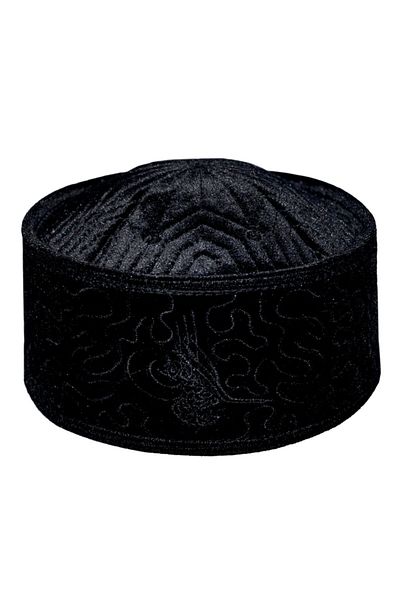 şahinbak Black Ottoman Tuğra Skullcap - Molded Design T022