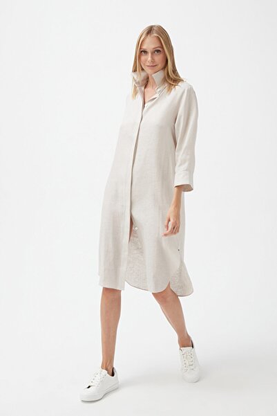 İPEK KIRAMER Lınen Gömlek Elbise