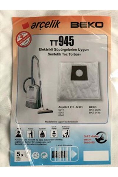 Arçelik Tt945 - 1. Ποιοτική ηλεκτρική σκούπα με συνθετική σακούλα σκόνης, συσ...